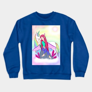 Fairy and unicorn friend Crewneck Sweatshirt